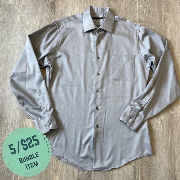 Geoffrey Beene | Shirts | 525 Geoffrey Beene Button Down Gray Dress Shirt |  Poshmark